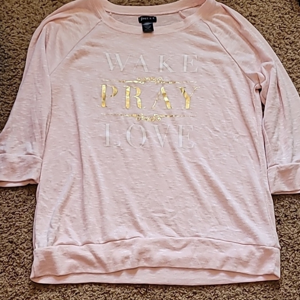 Joci And I Pink Wake Pray Love T SHIRT